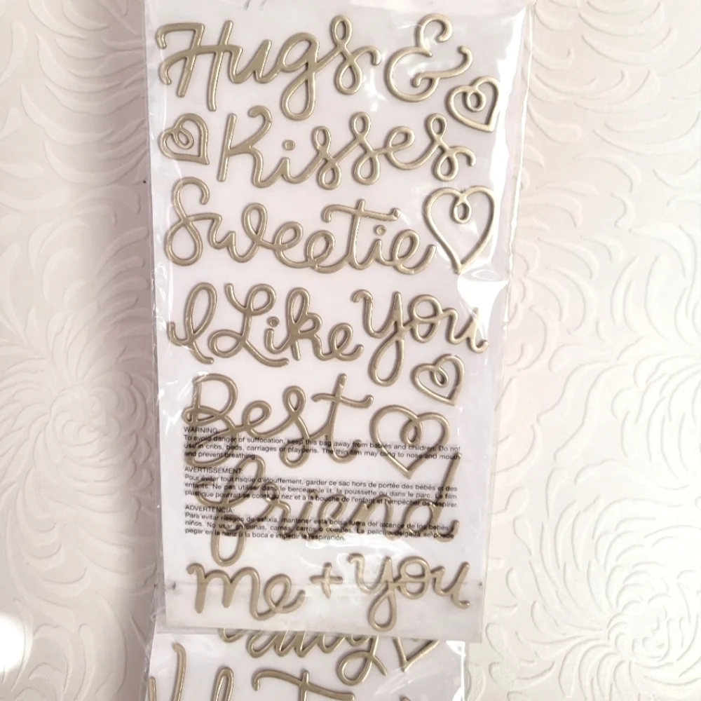 Thickers Script Stickers Gold